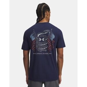 Under Armour Shirt Mens Large Freedom Snake Flag Graphic Tee Blue New With Tags